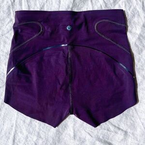 Lululemon Nulux Tight Fit High Rise Track Short 2.5” - Grape Purple - Size 6 EUC